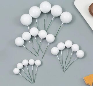 White Colour Faux Balls Stock Mart Lanka