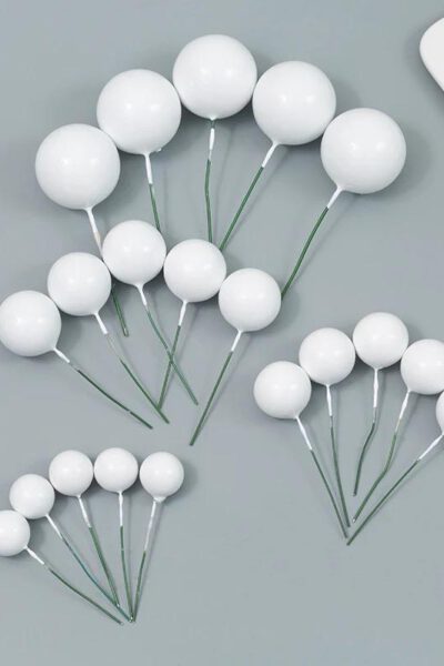White Colour Faux Balls Stock Mart Lanka