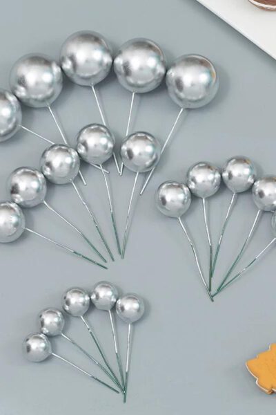 Silver Colour Faux Balls Stock Mart Lanka