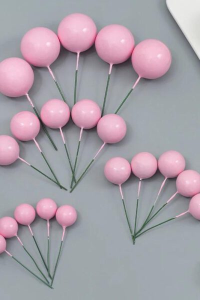 Pink Colour Faux Balls Stock Mart Lanka