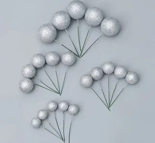 Glitter Silver Faux Ball Stock Mart Lanka