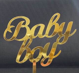 Baby Boy Acrylic gold Toper